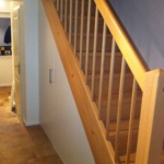 Holztreppe und Holzgeländer geschlossene Stufen Tischlerei Mohr Treppenbau Maßanfertigung Individuell (4)