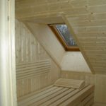 Sauna Dachschräge mit Dachfenster (3)