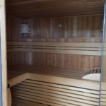 Sauna Dachterrasse anthrazit Außensauna Schweißbahnen Flachdach (9)