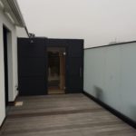 Sauna Dachterrasse anthrazit Außensauna Schweißbahnen Flachdach Bremen (10)