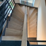 Sonderanfertigung Treppe Metall und Holz offen Tischlerei Mohr Rendsburg-Büdelsdorf Draufsicht